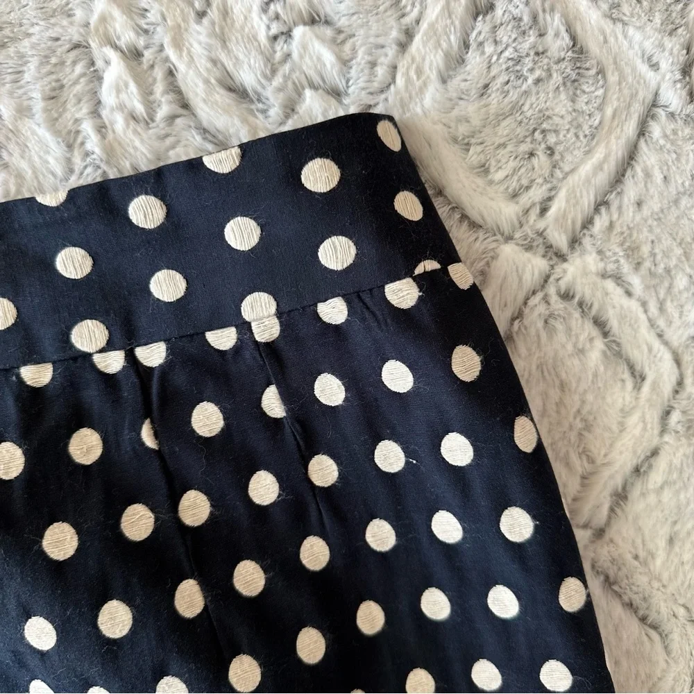 Banana Republic Navy White Polka Dot Pencil Skirt size 2